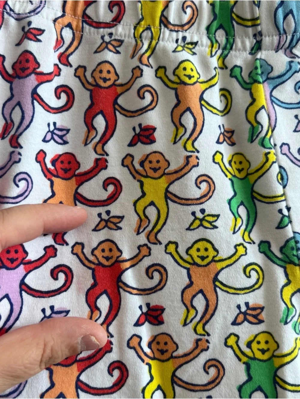 Roller Rabbit Kids Pima Cotton Disco Monkey Dream Rainbow Pajamas Set Size 10‎